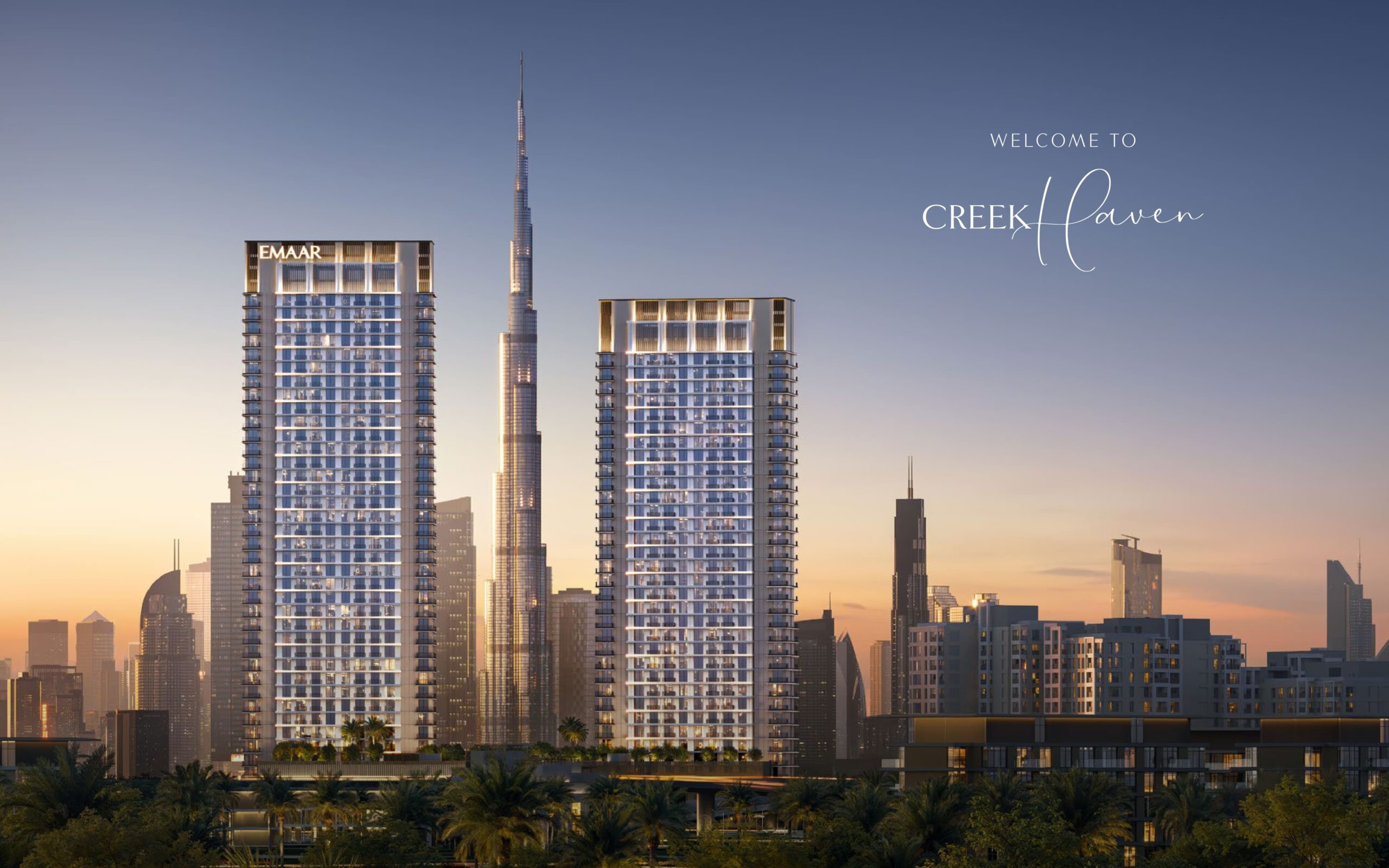 TCreek Haven by Emaar, tours résidentielles face au Burj Khalifa à Dubai Creek Harbour